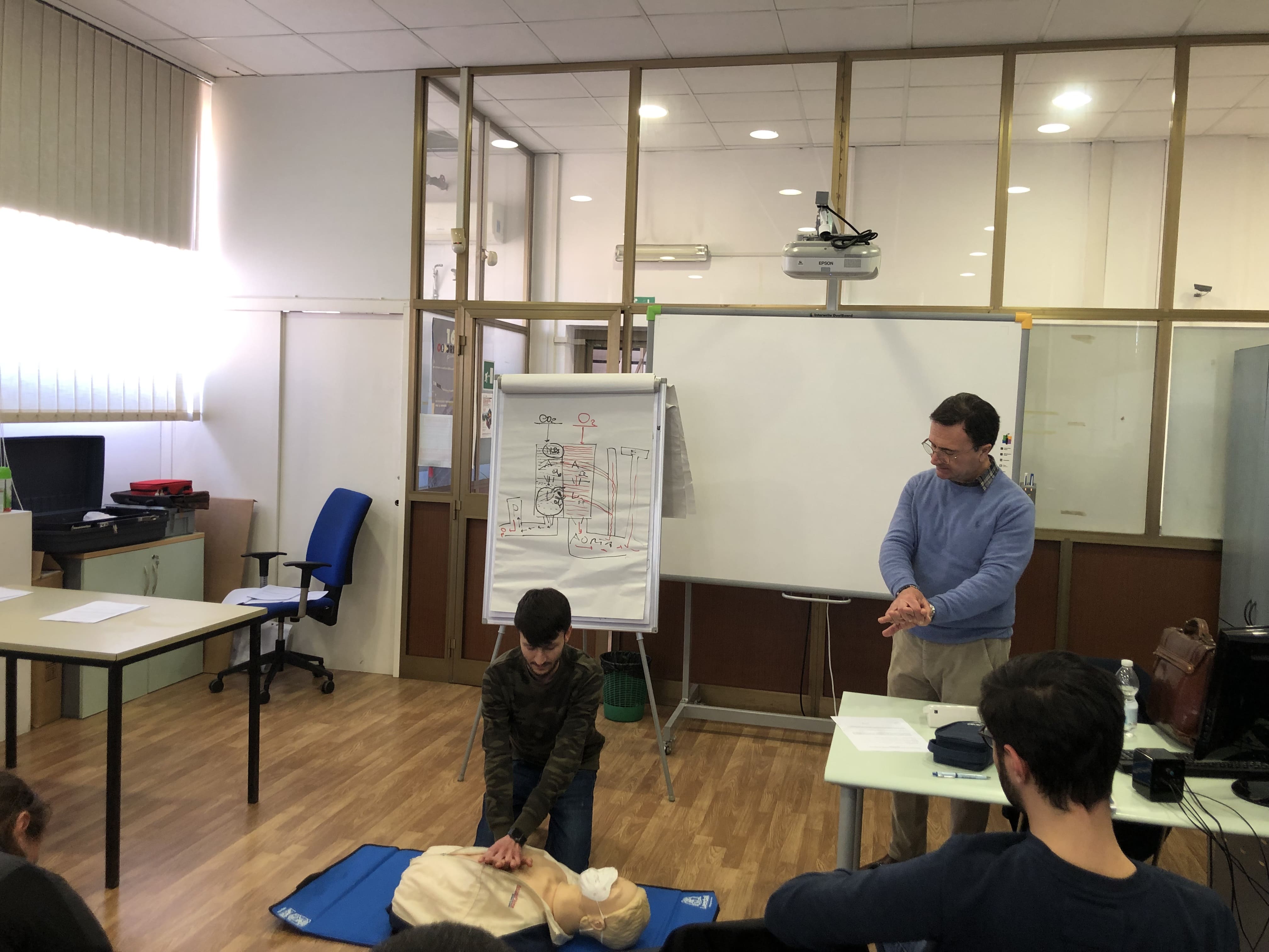 il 14 e il 16 marzo si è tenuto presso la sede di Roma in Via Filippo Fiorentini 7 il corso di Primo Soccorso - Rischio Alto